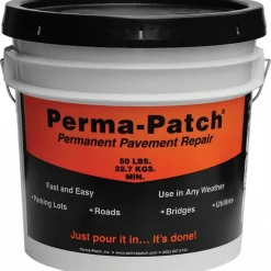Asphalt Repair Compounds: Product Type: Asphalt Patch; Color: Black; Container Size: 50 lb; Container Type: Pail