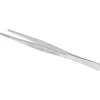 Assembly Tweezer: Stainless Steel, Blunt & Serrated Point Tip, 10" OAL