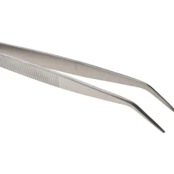 Assembly Tweezer: Stainless Steel, Bent Tip, 6-1/4