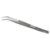 Assembly Tweezer: Stainless Steel, Bent Tip, 6-1/4" OAL