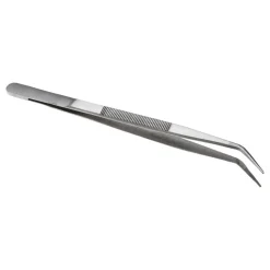 Assembly Tweezer: Stainless Steel, Bent Tip, 6-1/4