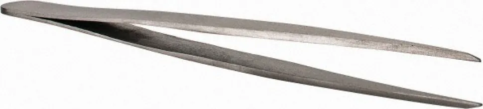 Assembly Tweezer: Stainless Steel, Strong Sharp Point Tip, 4-1/2" OAL