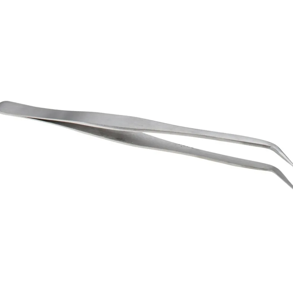 Assembly Tweezer: Stainless Steel, Straight Tip, 6-1/2" OAL