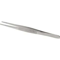 Assembly Tweezer: Stainless Steel, Blunt & Serrated Point Tip, 7