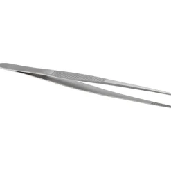 Assembly Tweezer: Stainless Steel, Blunt & Serrated Point Tip, 7