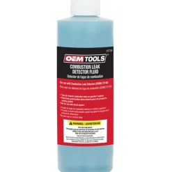 Automotive Leak Detection Kits; Type: Combustion Leak Detector; Applications: Gasoline Engines; Detection Type: Pressure; Contents: Detector Fluid; Features: Fluid Turns Yellow when Exhaust Gases are Present in Cooling System; Standards: California Prop65 Warning; Number of Pieces: 1