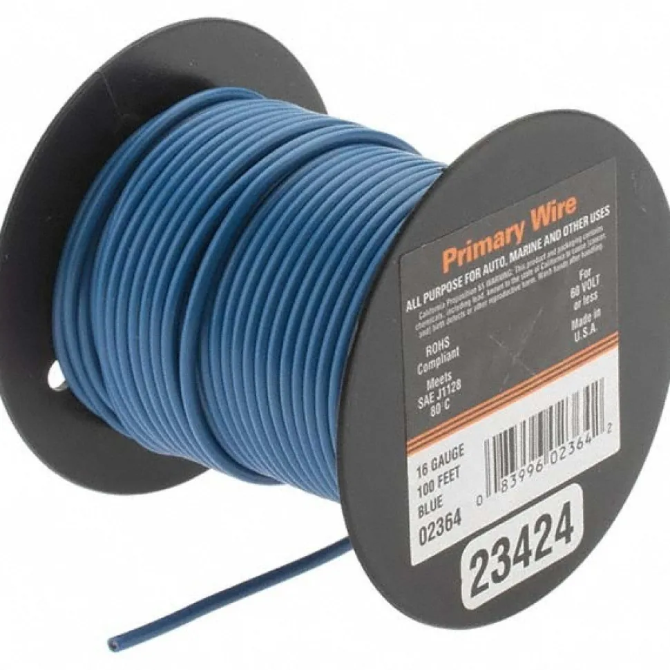 16 AWG, 100' OAL, Hook Up Wire