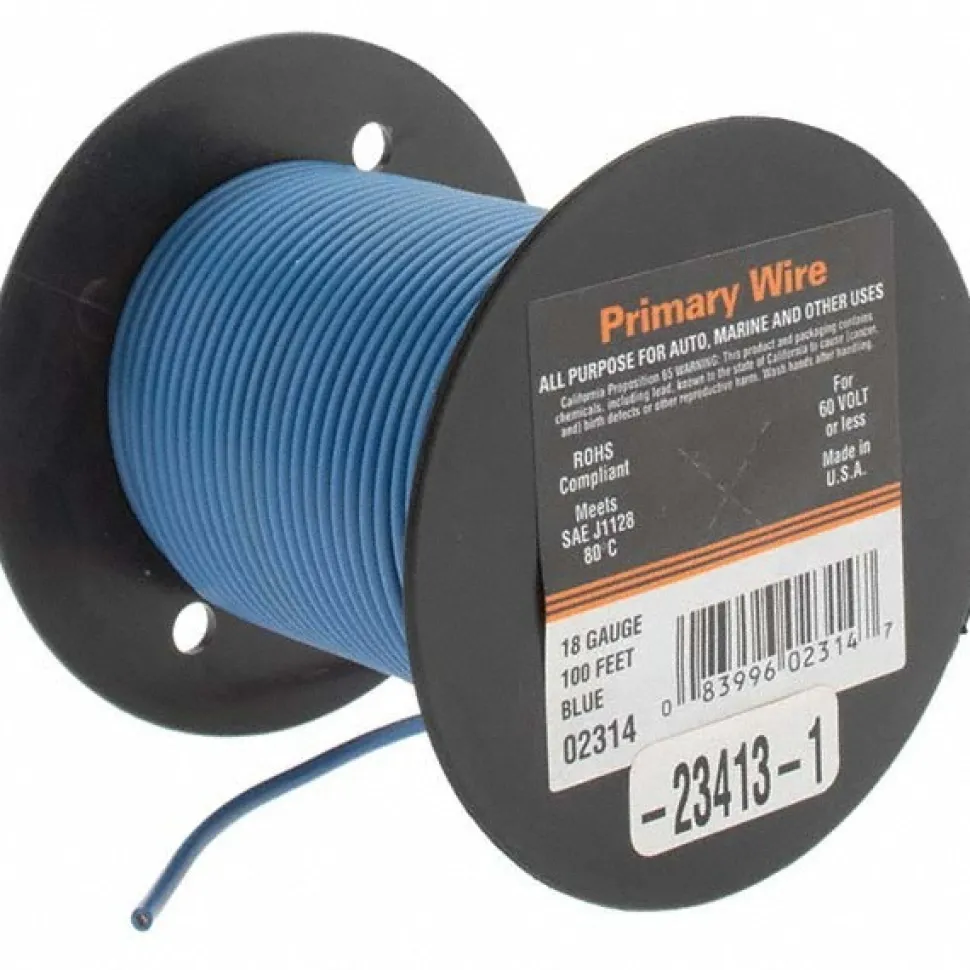 18 AWG, 100' OAL, Hook Up Wire