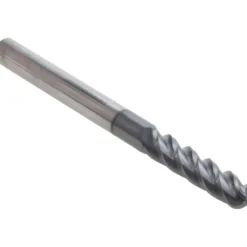 Ball End Mill: 1/8" Dia, 1/2" LOC, 4 Flute, Solid Carbide