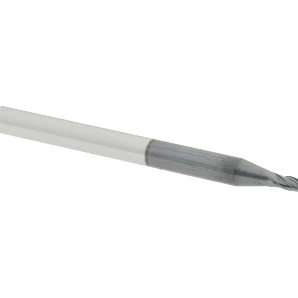 Ball End Mill: 1/16" Dia, 1/8" LOC, 4 Flute, Solid Carbide