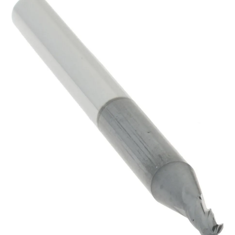 Ball End Mill: 1/16" Dia, 1/8" LOC, 4 Flute, Solid Carbide