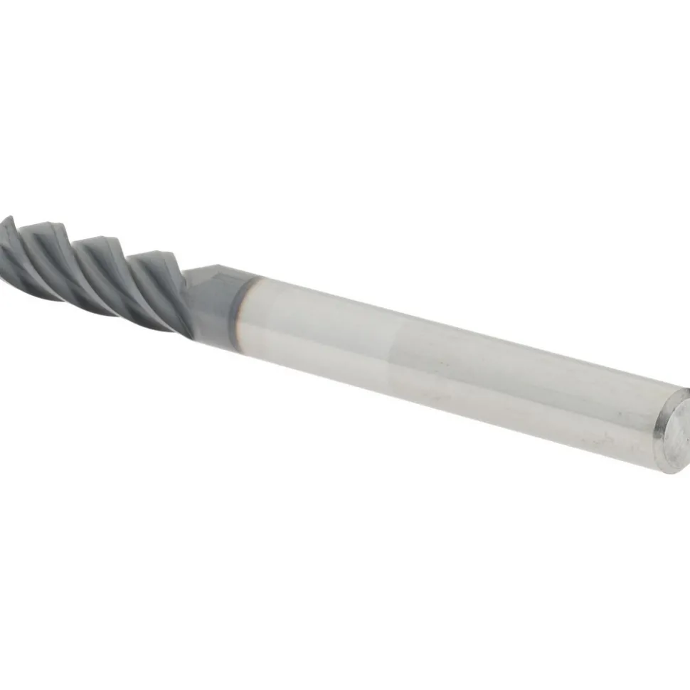 Ball End Mill: 3/16" Dia, 5/8" LOC, 4 Flute, Solid Carbide
