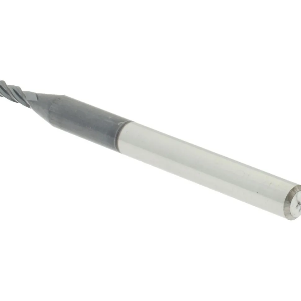 Ball End Mill: 1/16" Dia, 3/16" LOC, 4 Flute, Solid Carbide