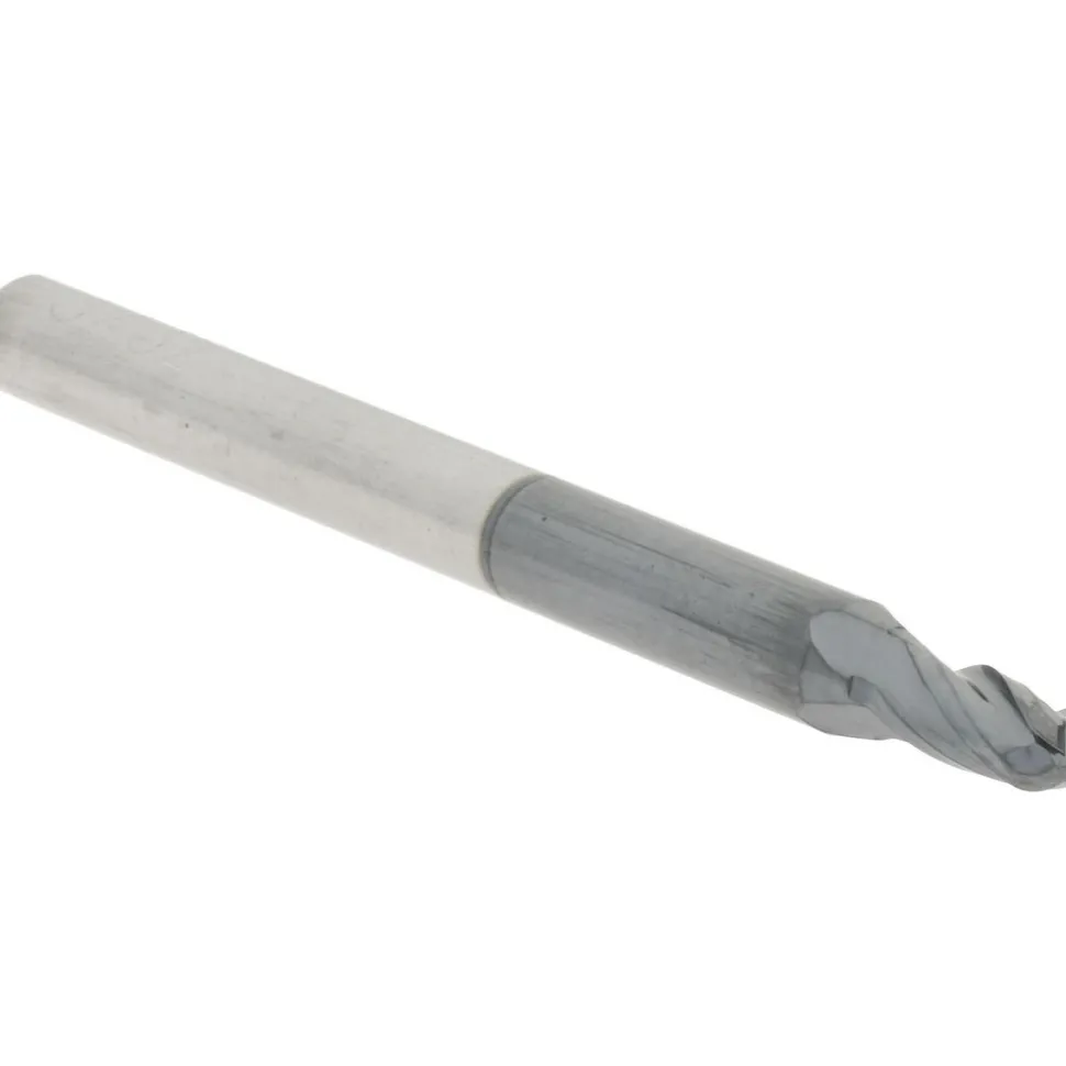 Ball End Mill: 3/32" Dia, 3/16" LOC, 4 Flute, Solid Carbide