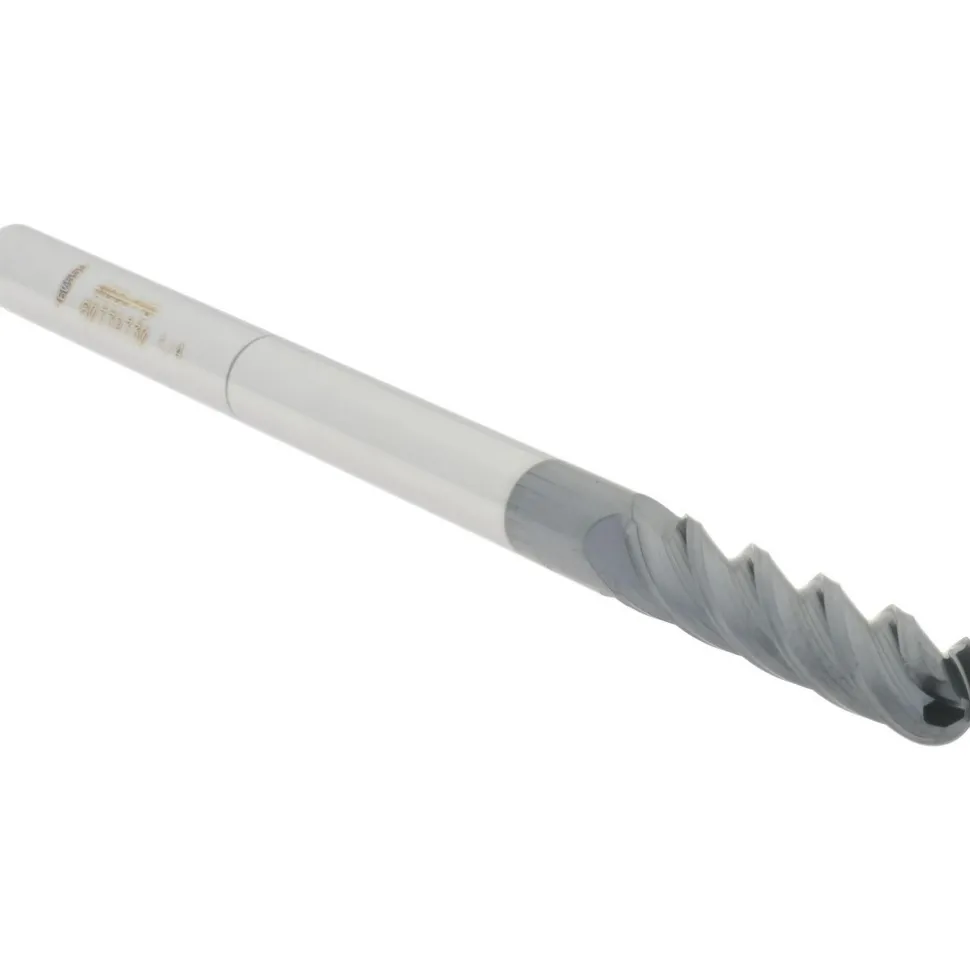 Ball End Mill: 1/4" Dia, 1" LOC, 4 Flute, Solid Carbide