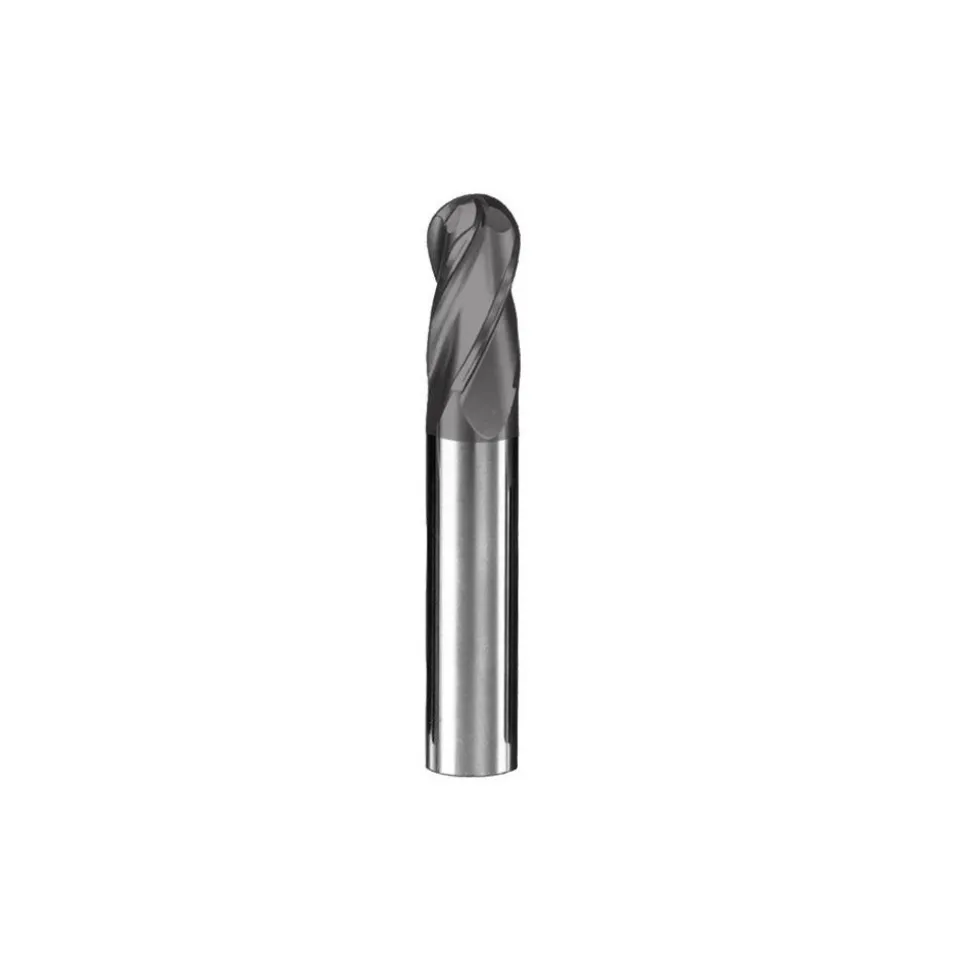 Ball End Mill: 3/16" Dia, 5/8" LOC, 4 Flute, Solid Carbide