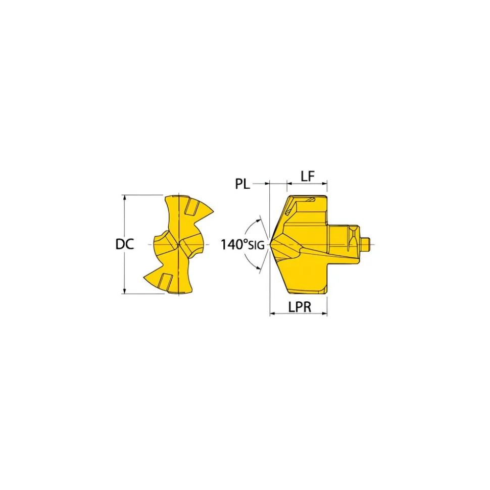 Ball End Mill Heads: Mill Diameter (mm): 25.40; Mill Diameter (Decimal Inch): 1.0000; Length of Cut (mm): 21.84