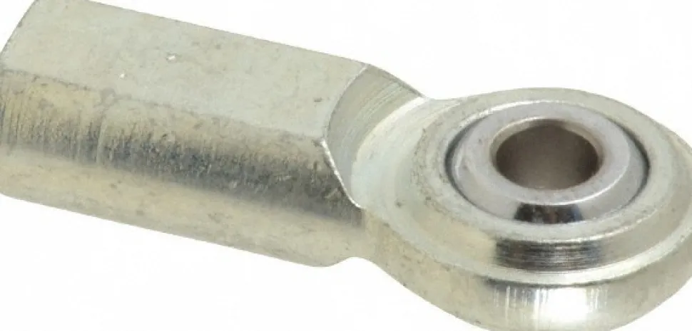 Ball Joint Linkage Spherical Rod End: 10-32" Shank Thread, 0.19" Rod ID, 5/8" Rod OD, 0.406" Shank Dia, 1/2" Shank Length, 1,210 lb Static Load Capacity