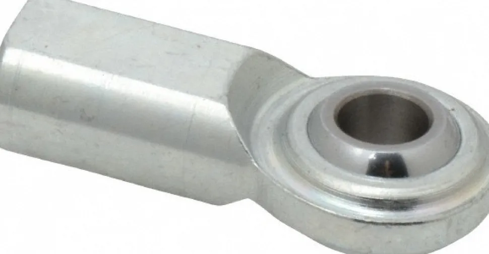 Ball Joint Linkage Spherical Rod End: 3/8-24" Shank Thread, 3/8" Rod ID, 1" Rod OD, 0.687" Shank Dia, 0.812" Shank Length, 5,100 lb Static Load Capacity