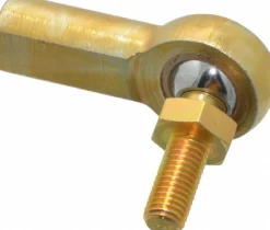 Ball Joint Linkage Spherical Rod End: 1/4-28" Shank Thread, 1/4" Rod ID, 3/4" Rod OD, 0.468" Shank Dia, 0.687" Shank Length, 2,545 lb Static Load Capacity