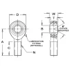 Ball Joint Linkage Spherical Rod End: 1/2-20" Shank Thread, 1/2" Rod ID, 1-5/16" Rod OD, 1-1/2" Shank Length, 6,700 lb Static Load Capacity