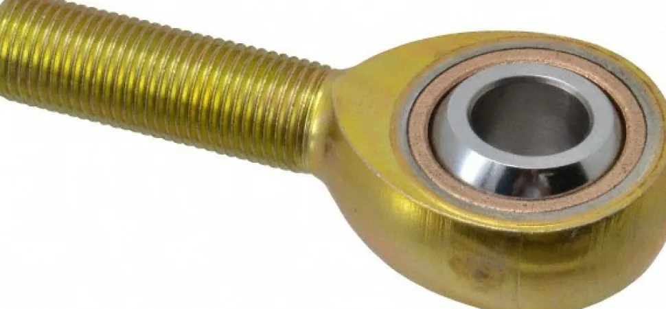 Ball Joint Linkage Spherical Rod End: 1/2-20" Shank Thread, 1/2" Rod ID, 1-5/16" Rod OD, 1-1/2" Shank Length, 6,700 lb Static Load Capacity