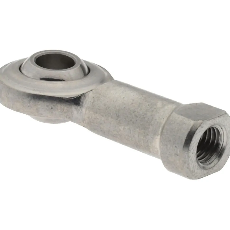 Ball Joint Linkage Spherical Rod End: 1/4-28" Shank Thread, 1/4" Rod ID, 3/4" Rod OD, 0.468" Shank Dia, 0.687" Shank Length, 1,380 lb Static Load Capacity