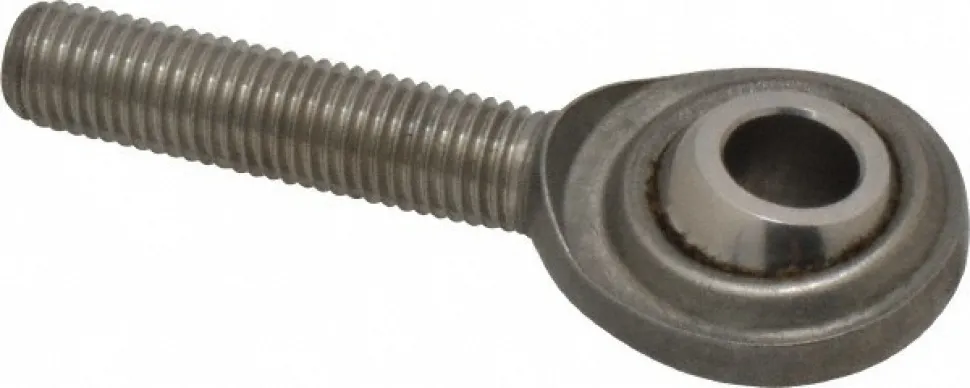 Ball Joint Linkage Spherical Rod End: 5/16-24" Shank Thread, 5/16" Rod ID, 7/8" Rod OD, 1-1/4" Shank Length, 2,050 lb Static Load Capacity