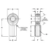 Ball Joint Linkage Spherical Rod End: 1/2-20" Shank Thread, 1/2" Rod ID, 1-5/16" Rod OD, 0.875" Shank Dia, 1.062" Shank Length, 6,700 lb Static Load Capacity