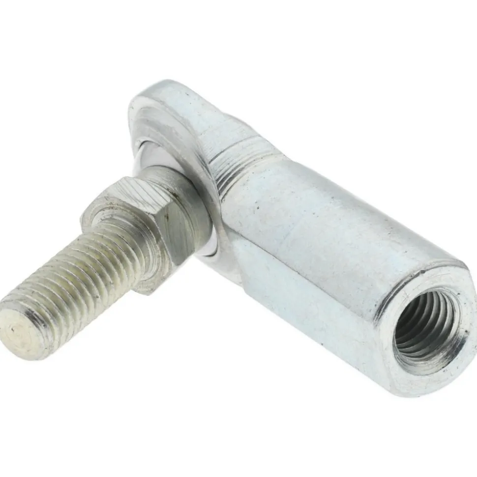 Ball Joint Linkage Spherical Rod End: 1/4-28" Shank Thread, 1/4" Rod ID, 3/4" Rod OD, 0.468" Shank Dia, 0.687" Shank Length, 2,225 lb Static Load Capacity