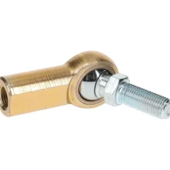 Ball Joint Linkage Spherical Rod End: 3/8-24" Shank Thread, 3/8" Rod ID, 1" Rod OD, 0.687" Shank Dia, 0.812" Shank Length, 3,950 lb Static Load Capacity