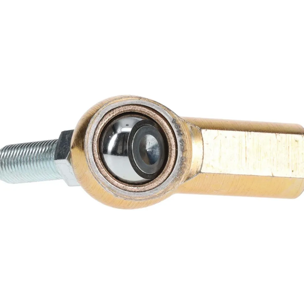 Ball Joint Linkage Spherical Rod End: 3/8-24" Shank Thread, 3/8" Rod ID, 1" Rod OD, 0.687" Shank Dia, 0.812" Shank Length, 3,950 lb Static Load Capacity