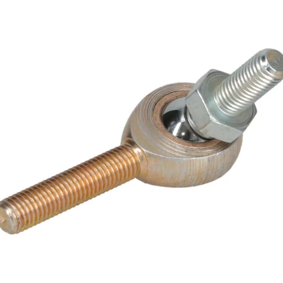 Ball Joint Linkage Spherical Rod End: 1/4-28" Shank Thread, 1/4" Rod ID, 3/4" Rod OD, 1" Shank Length, 2,168 lb Static Load Capacity