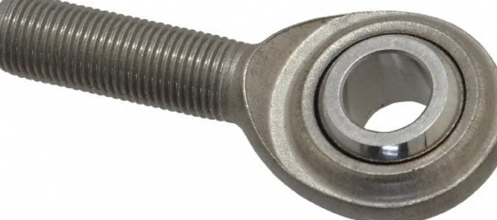 Ball Joint Linkage Spherical Rod End: 1/2-20" Shank Thread, 1/2" Rod ID, 1-5/16" Rod OD, 1-1/2" Shank Length, 4,700 lb Static Load Capacity