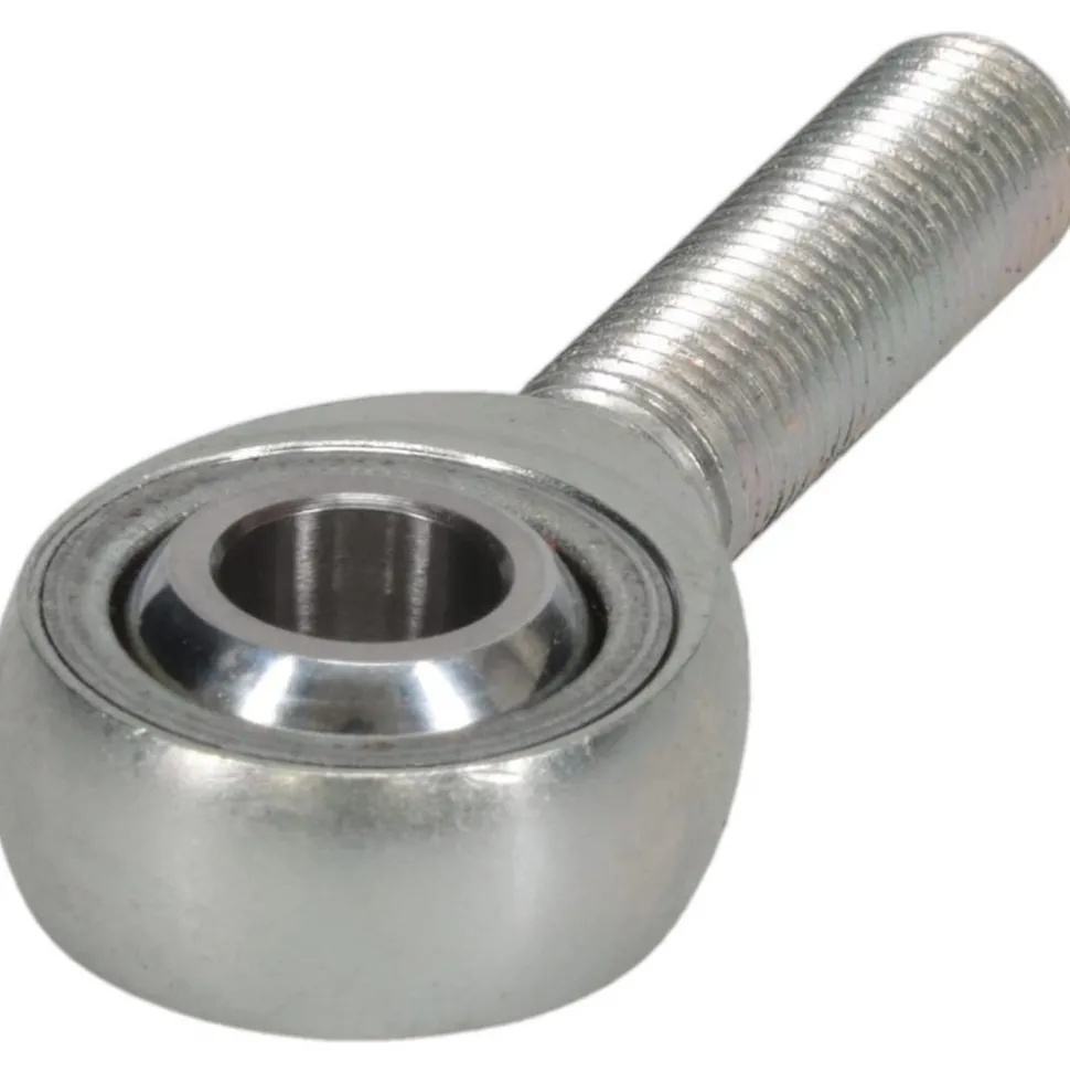 Ball Joint Linkage Spherical Rod End: 3/8-24" Shank Thread, 3/8" Rod ID, 1" Rod OD, 1-1/4" Shank Length, 9,550 lb Static Load Capacity