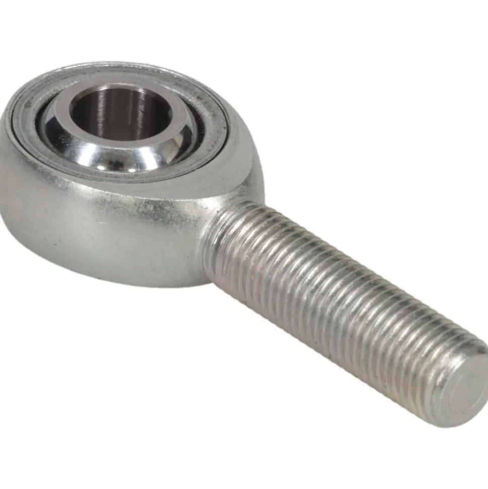Ball Joint Linkage Spherical Rod End: 3/8-24" Shank Thread, 3/8" Rod ID, 1" Rod OD, 1-1/4" Shank Length, 9,550 lb Static Load Capacity
