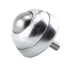 Ball Transfer: 25.4 mm Ball Dia, Carbon Steel, Round Base