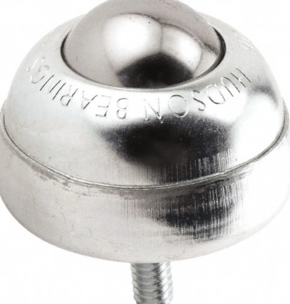 Ball Transfer: 25.4 mm Ball Dia, Carbon Steel, Round Base