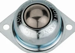 Ball Transfer: 25.4 mm Ball Dia, Carbon Steel, Oval Base