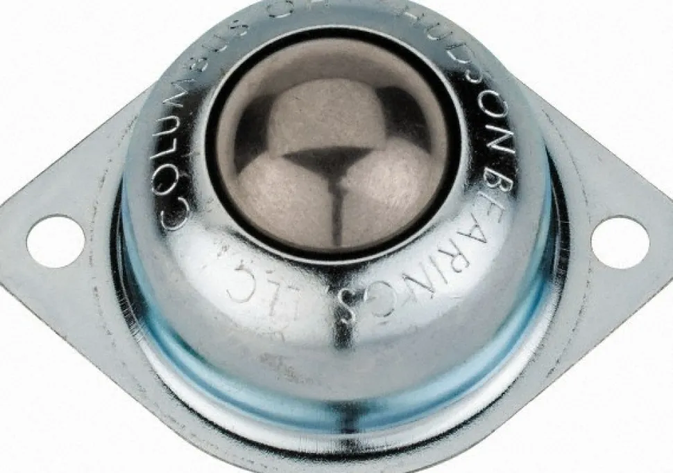 Ball Transfer: 25.4 mm Ball Dia, Carbon Steel, Oval Base