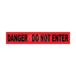 Barricade Tape: Black & Red, Message:" DO NOT ENTER", 3.0000" Width, 1000.00' Length