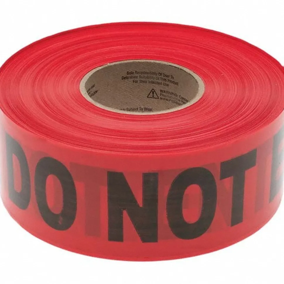Barricade Tape: Black & Red, Message:" Danger - Do Not Enter", 3.0000" Width, 1000.00' Length