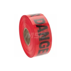 Barricade Tape: Black & Red, Message:" Danger - Do Not Enter", 3.0000" Width, 1000.00' Length