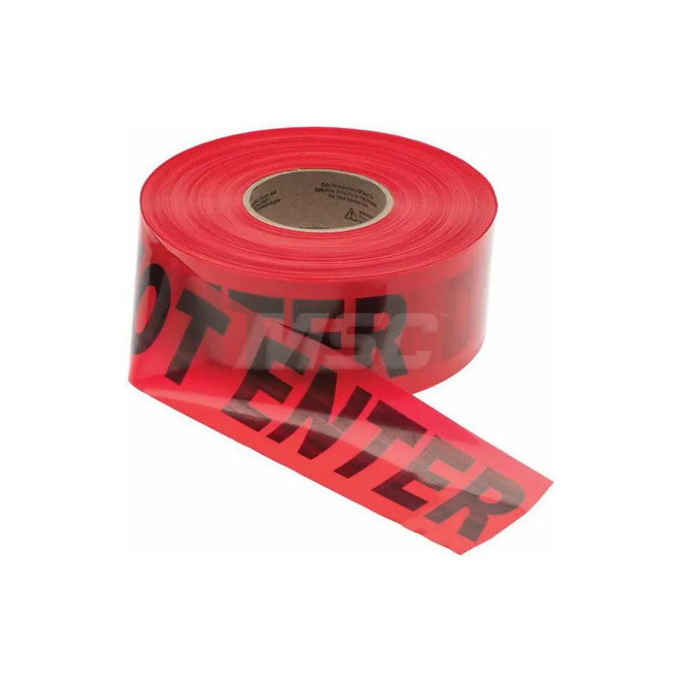 Barricade Tape: Black & Red, Message:" Danger - Do Not Enter", 3.0000" Width, 1000.00' Length