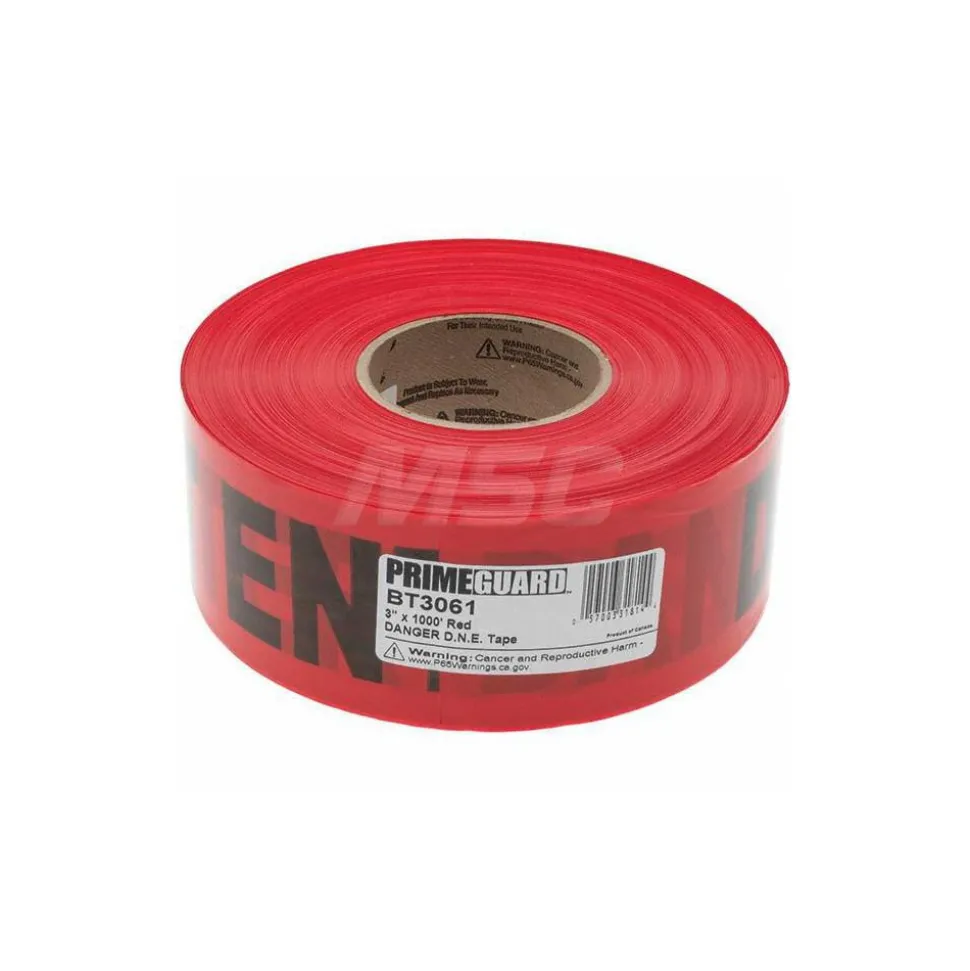 Barricade Tape: Black & Red, Message:" Danger - Do Not Enter", 3.0000" Width, 1000.00' Length