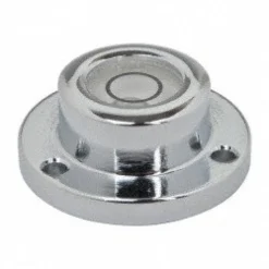 3/4" Base Dia x 0.31" Overall Height, 1 Circle, Brass Bull's Eye Circular Level