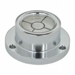 1" Base Dia x 0.44" Overall Height, 1 Circle, Brass Bull's Eye Circular Level