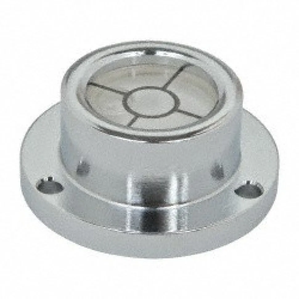 1" Base Dia x 0.44" Overall Height, 1 Circle, Brass Bull's Eye Circular Level