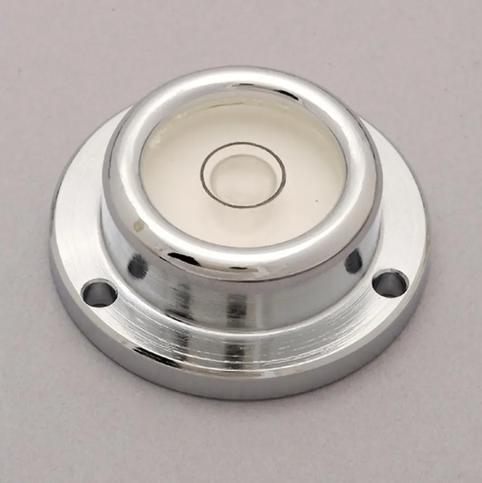1-7/16" Base Dia x 0.52" Overall Height, 1 Circle, Brass Bull's Eye Circular Level