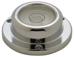 1-7/16" Base Dia x 0.52" Overall Height, 1 Circle, Brass Bull's Eye Circular Level